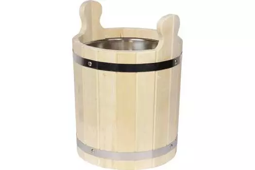 Запарник "Банная линия" 12л с нержавеющей вставкой, липа