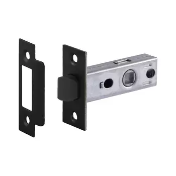 Защелка дверная С-45П пластик.яз. (черный)