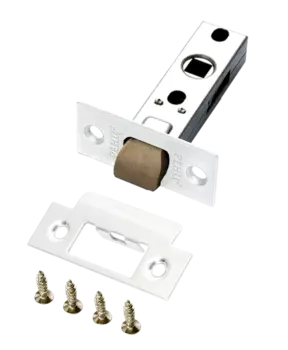 Защелка межкомнатная РЕНЦ, пластиковый язычок, белый