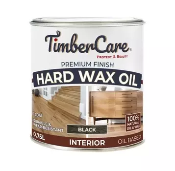 Защитное масло с твердым воском TimberCare Hard Wax Oil, черный/ Black, 0,75л