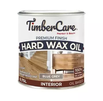 Защитное масло с твердым воском TimberCare Hard Wax Oil, серый холодный/ Blue gray, 0,75л