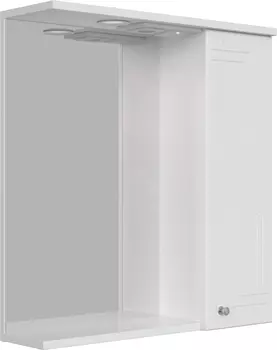 Зеркальный шкаф Июнь 60 П, 1/дв, белый
