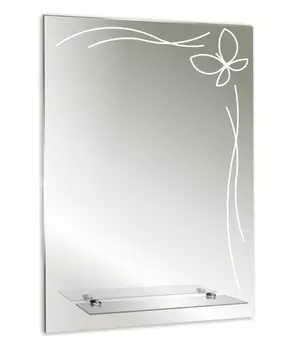 Зеркало "Альтаир" 535х685 мм с полкой