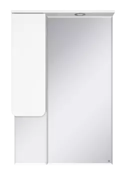 Зеркало - шкаф лев Чегет -65 . (свет) белая эмаль