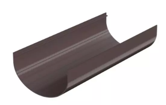 Желоб водосточный ПВХ, ТН "ОПТИМА",120/80, 1,5 м, коричневый