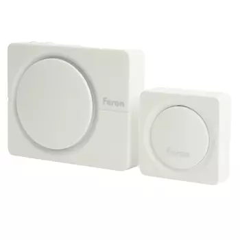 Звонок электрический Feron E-382 дверной, 38 мелодий, белый