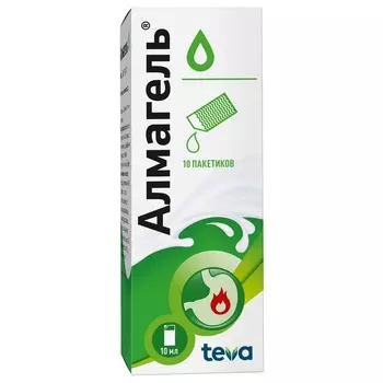 Алмагель суспензия для приема внутрь 10 мл 10 шт