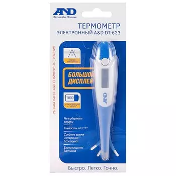 AND Термометр медицинский электронный DT-623 с гибким наконечником