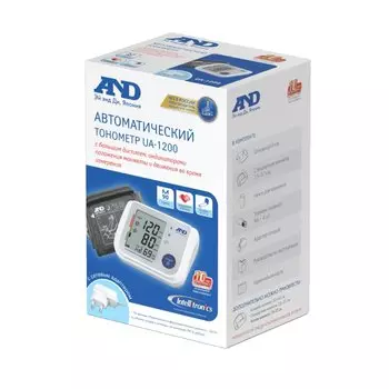 AND Тонометр автоматический UA-1200 на плечо с универсальной манжетой