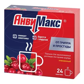 АнвиМакс порошок для приготовления раствора Клюква 24 шт