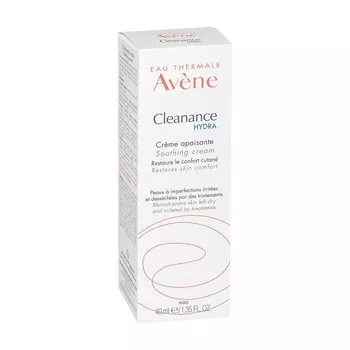 Avene Cleanance Hydra Крем успокаивающий для пересушенной проблемной кожи лица 40 мл