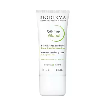 Bioderma Sebium Global Крем для проблемной кожи против воспалений и черных точек 30 мл