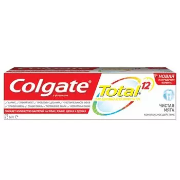Colgate Тотал 12 Паста зубная 75 мл Чистая мята