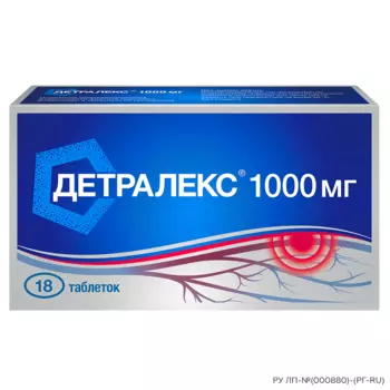 Детралекс 1000 мг таблетки 18 шт