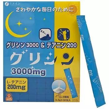 Fine Japan Глицин и теанин порошок 30 шт