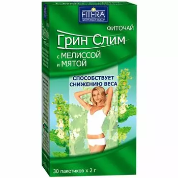 Fitera Фиточай Грин Слим Мелисса-Мята фильтр-пакеты 2 г 30 шт
