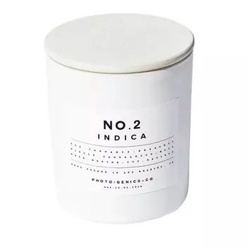 Photo/Genics+Co No.2 Indica Свеча парфюмированная в стеклянной вазе 230 г
