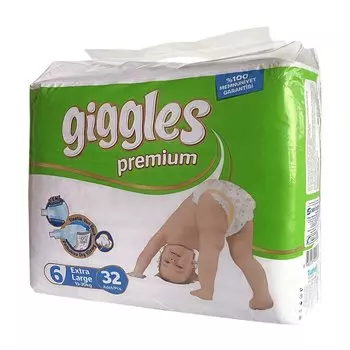 Giggles Premium Extra Large Подгузники для детей 15-30 кг 32 шт