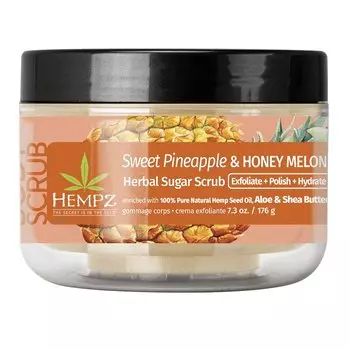 Hempz Скраб для тела сахарный Ананас-Медовая дыня бан.176 г