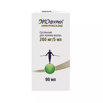 Экофурил 200 мг/5 мл суспензия для приема внутрь 90 мл