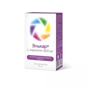 Элькар L-карнитин 900 мг порошок для приема внутрь 5 г 10 шт