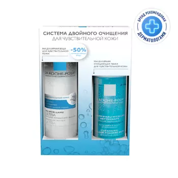 La Roche-Posay Набор для чувствительной кожи Пенка очищающая 150 мл + Вода мицеллярная 200 мл