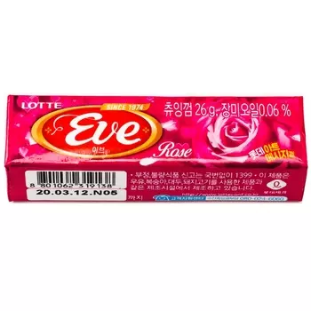 LОТТЕ Eve Резинка жевательная Роза 9 шт