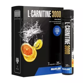 Maxler Л-Карнитин 3000 жидкость Цитрус 25 мл 7 шт