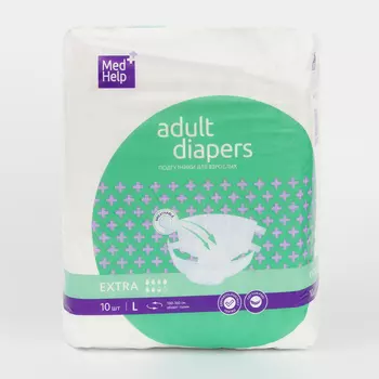 MedHelp Подгузники для взрослых размер L 10 шт