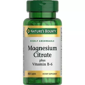 Nature's Bounty Цитрат магния с витамином В-6 таблетки 60 шт