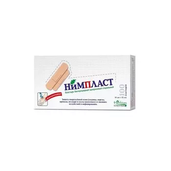 Нимпласт Лейкопластырь бактерицидный водостойкий 1,9 см х 7,2 см 100 шт