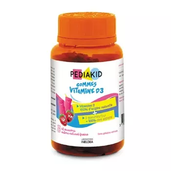 PEDIAKID Витамин Д3 жевательный мармелад Клубника 60 шт