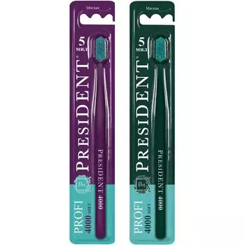 PresiDENT Profi 4000 Зубная щетка при повышенной чувствительности эмали Мягкая щетина