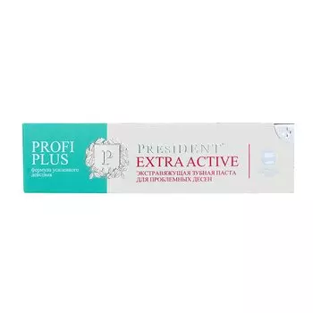 PresiDENT Profi Plus Extra Active Зубная паста экстравяжущая для зубов и десен 50 RDA 30 мл