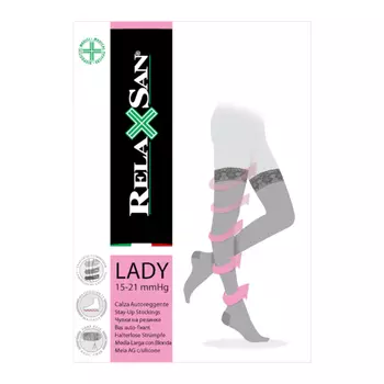 Relaxsan Lady Чулки компрессионные Stay-Up 1 класс компрессии размер 5 Телесные