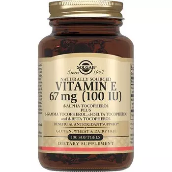 Solgar Витамин Е 67 мг 100 МЕ капсулы 100 шт
