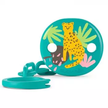Suavinex Держатель для пустышки с круглым зажимом Джунгли Зеленый