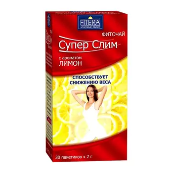 Супер Слим фиточай фильтр-пакеты Лимон 2 г 30 шт