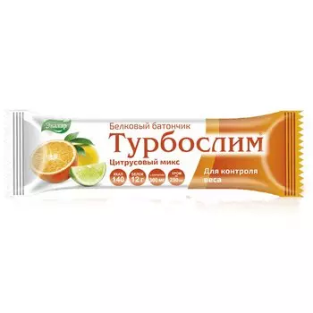 Турбослим батончик белковый для похудения Цитрусовый микс 50 г