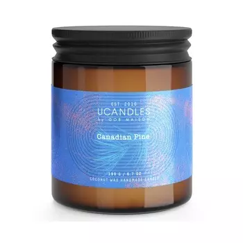 Ucandles Свеча в банке с крышкой 1 фитиль Канадская Сосна 190 г