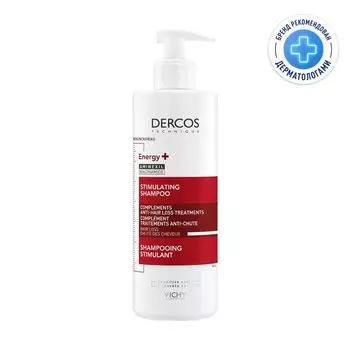 Vichy Dercos Energy+ Шампунь тонизирующий против выпадения и истончения волос 400 мл