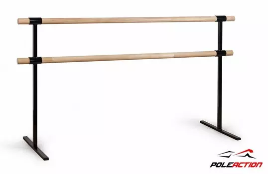 2-х уровневый мобильный хореографический станок Poleaction Eco (поручень - бук) 504