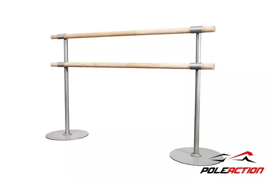 2-х уровневый мобильный хореографический станок Poleaction Элегант (поручень - бук) 612