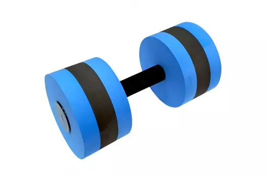 Аква гантель 27х14см, ЭВА Sportex E45079 Синий-черный