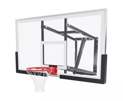 Баскетбольный щит, со съёмным регулятором высоты, стекло 8мм, 152х80см DFC TG8MM152
