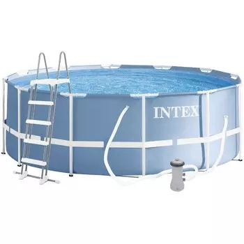 Бассейн каркасный Intex Фрейм Призма 366x122 см с фильтр-насосом и лестницей 26718