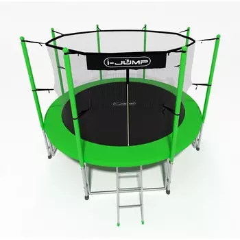 Батут 12ft i-Jump Classic Light с лестницей зеленый