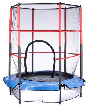 Батут Atlas Sport d140 см (4.5ft) на эластичных ремнях, blue