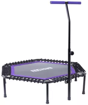 Батут BaseFit TR-401 112 см с держателем, фиолетовый