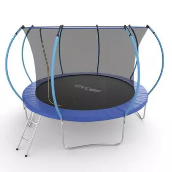 Батут с внутренней сеткой и лестницей EVO Jump Internal 12ft синий
